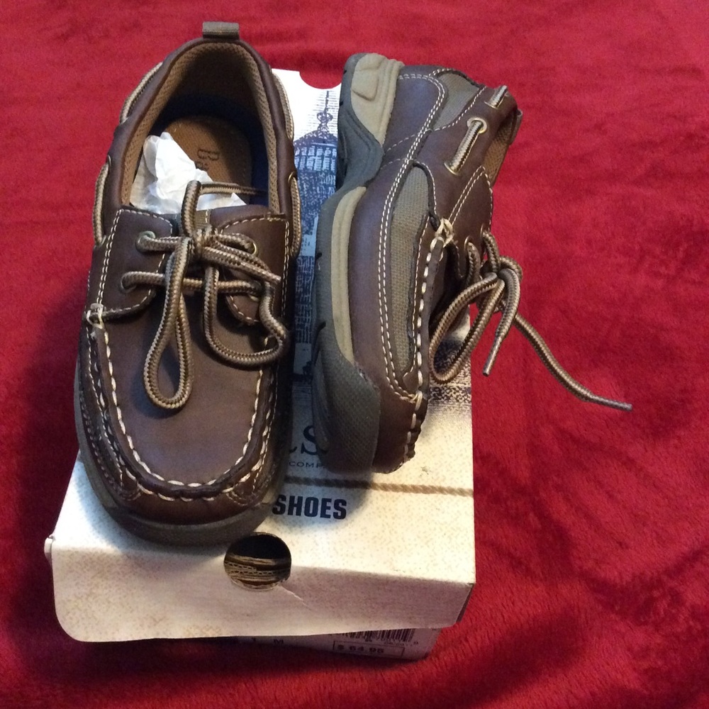 Bass Boat Shoes Size 1 Boys